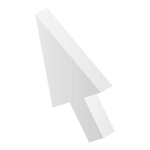 Mouse arrow icon, isometric style - ベクター画像