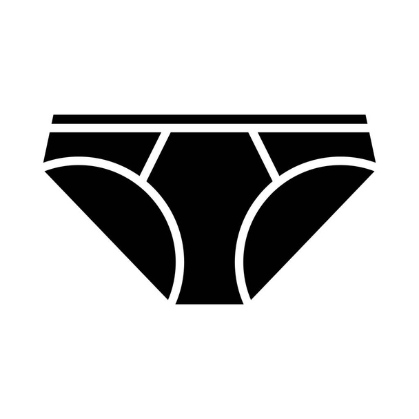Musta alusvaatteet kuvake mies tai naisten alushousut vektori kuvitus vaatteet
 - Vektori, kuva