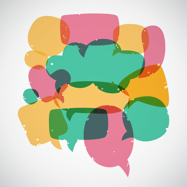 Retro style speech bubbles. Different sizes and forms. Vector il - Vector, Imagen