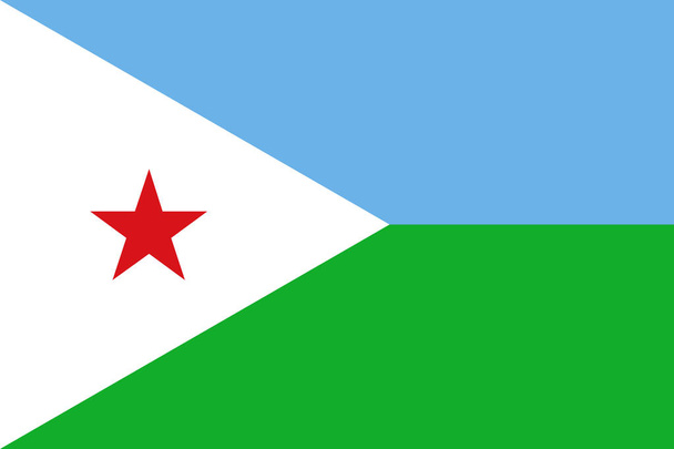 Σημαία του Τζιμπουτί μια απεικόνιση διάνυσμα - Διάνυσμα, εικόνα