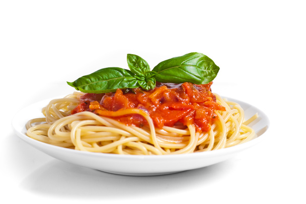 Spaghetti met tomatensaus - Foto, afbeelding