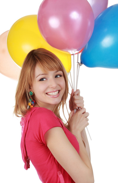 dziewczynka trzymając balon - Zdjęcie, obraz