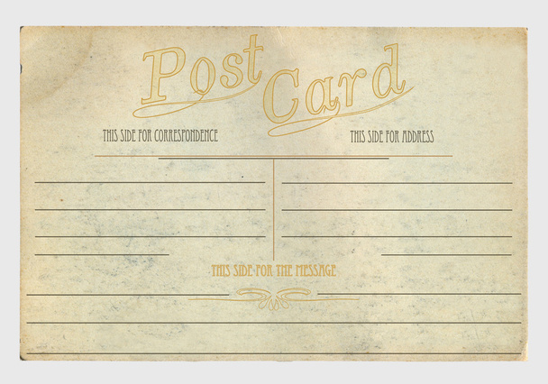 Vieille carte postale, sur fond gris
 - Photo, image