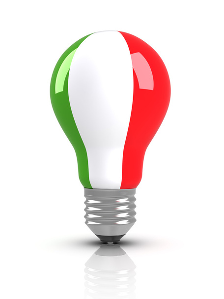 Лампочка с итальянским флагом
 - Фото, изображение