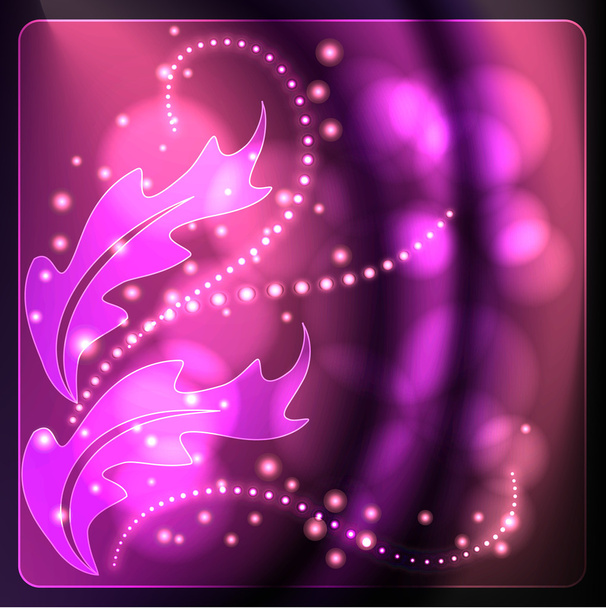 Glowing background with translucent ornament - Vecteur, image