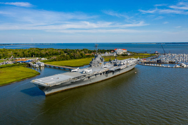 Повітряні фото USS Йорктаун Mt приємна Південна Кароліна США - Фото, зображення