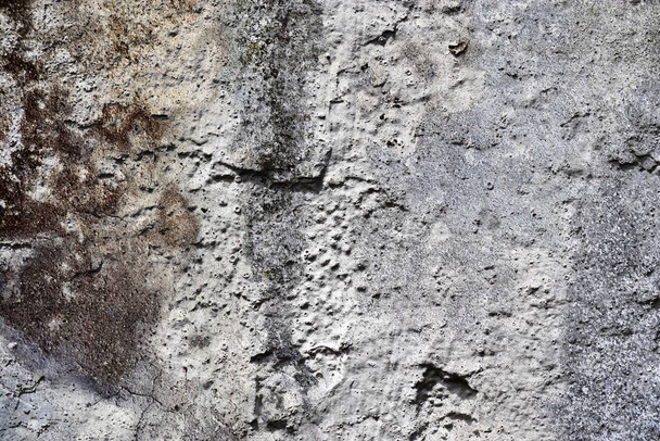 Close up view on detailed concrete walls with paint and cracks in high resolution - Zdjęcie, obraz