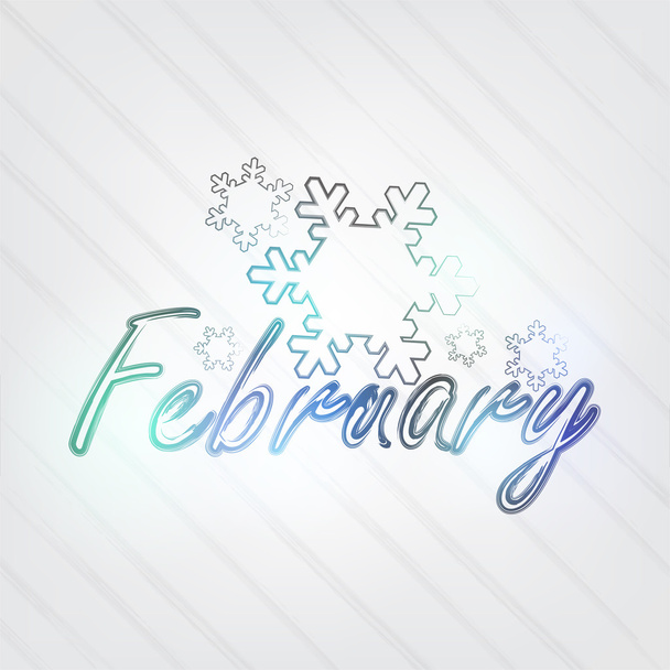 February Typography - Vector, Image