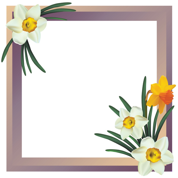 Flower frame. - Вектор,изображение