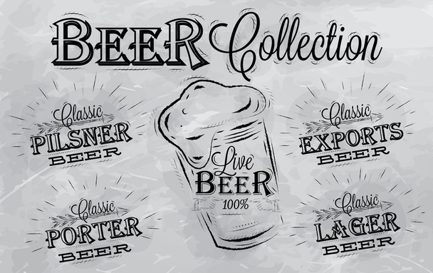 Назви різних видів пива
 - Вектор, зображення