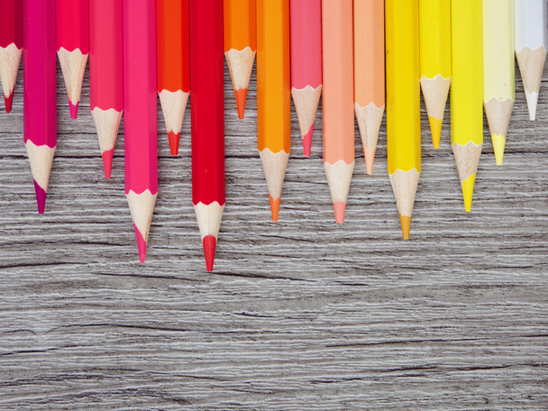 Színes ceruzák különböző színek - Fotó, kép