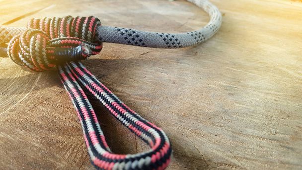 Rope knots, climbing equipment for rock climbing athletes - Photo, Image