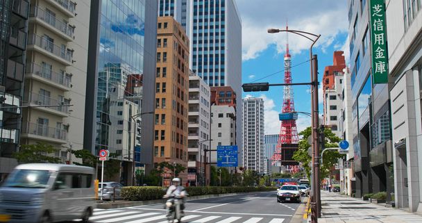 Tokyo, Japan - 26 June, 2019: Tokyo tower in the city - Photo, image