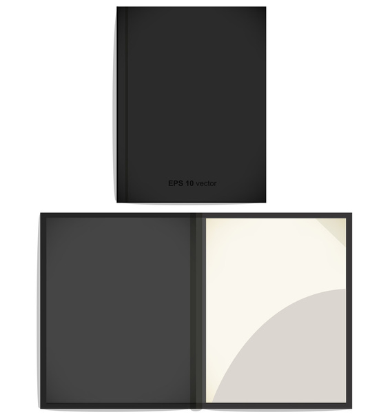Craft folder, file, document case, paper-case with white leaf - Διάνυσμα, εικόνα
