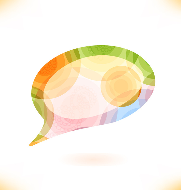 Multicolor isolated speech bubble - Vetor, Imagem