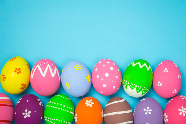 Easter eggs on the sky background. - Photo, Image