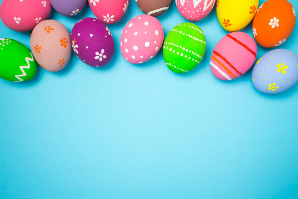 Easter eggs on the sky background. - Photo, Image