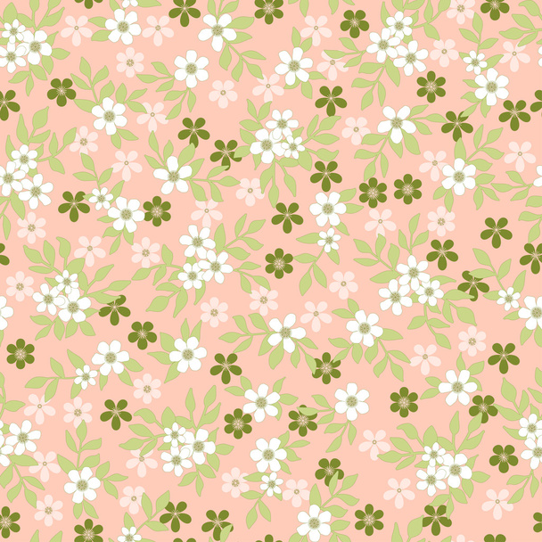 Seamless background with flowers - Вектор,изображение