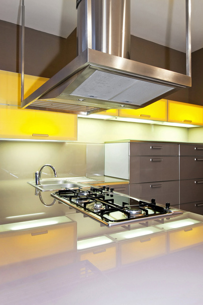 Yellow kitchen stove - 写真・画像