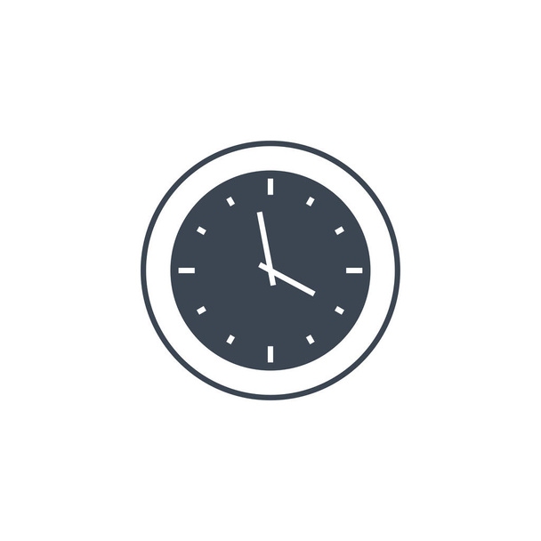 Clock related vector glyph icon. - Vector, imagen