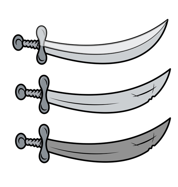 Espadas - Vector ilustración de dibujos animados
 - Vector, Imagen