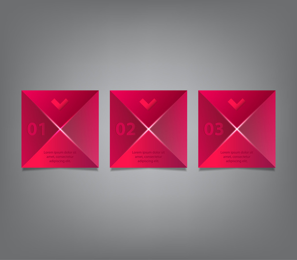 Three prism banners - Vector, Image