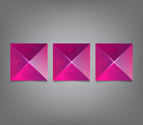 Three prism banners - ベクター画像