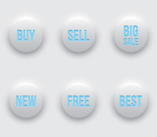 Set of web buttons for e-commerce - Vector, afbeelding