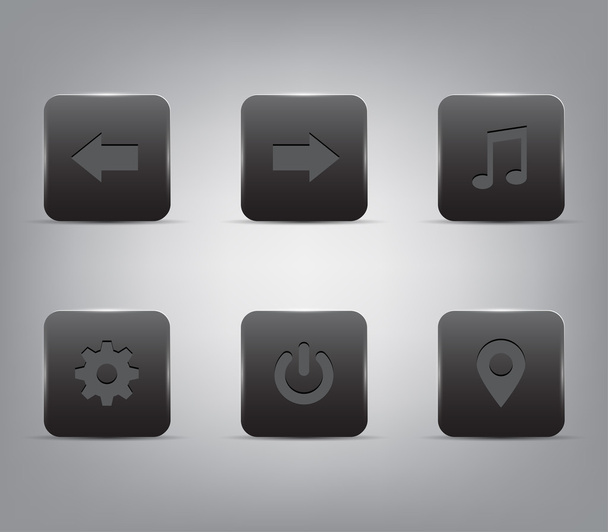 Набор значков приложения для смартфонов и планшетов
 - Вектор,изображение