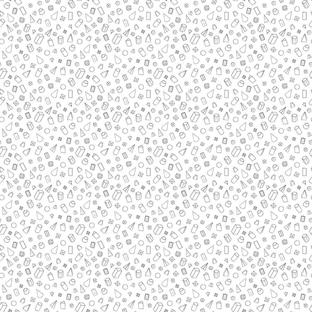 Χωρίς ραφές με χειροποίητα γεωμετρικά στοιχεία στο λευκό. Απεικόνιση διανύσματος. Eps10 - Διάνυσμα, εικόνα