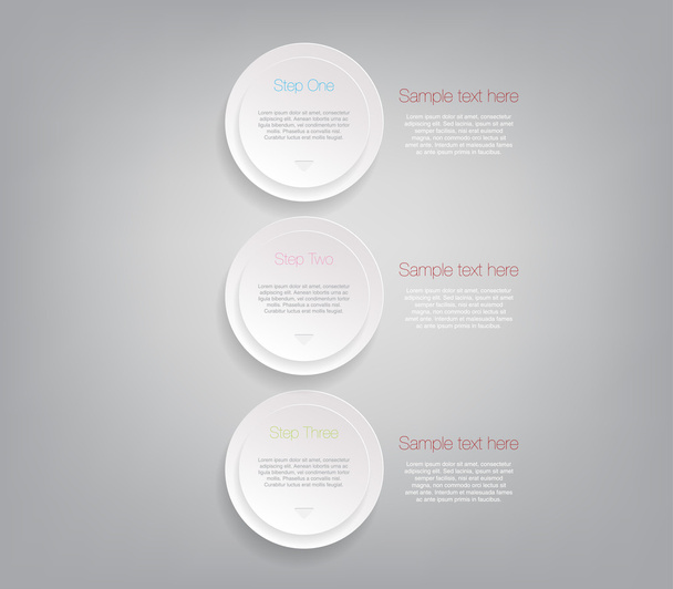Three paper banners template for step presentation - Vector, afbeelding