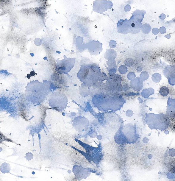 blue watercolor background with bokeh - Photo, Image