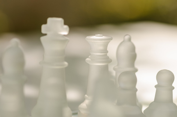 Шахові фігури готові до гри
 - Фото, зображення