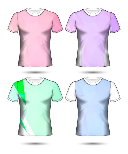  t-shirt templates abstract geometric collection of different co - Vector, Image