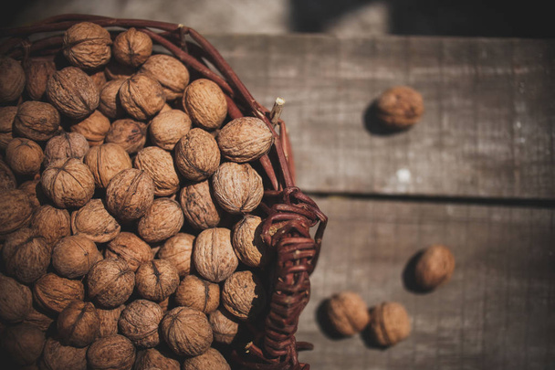 beautiful fresh texture walnuts - Foto, Imagem