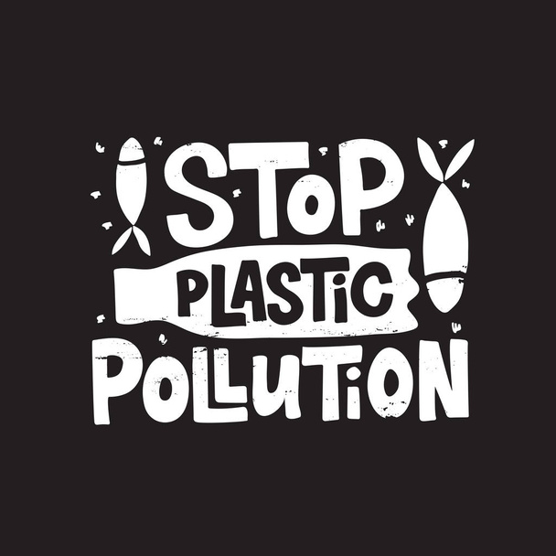 Припинити концепцію забруднення пластиком
 - Вектор, зображення