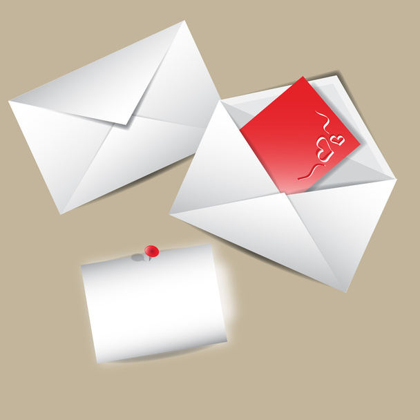 Valentines envelop - Vector, afbeelding