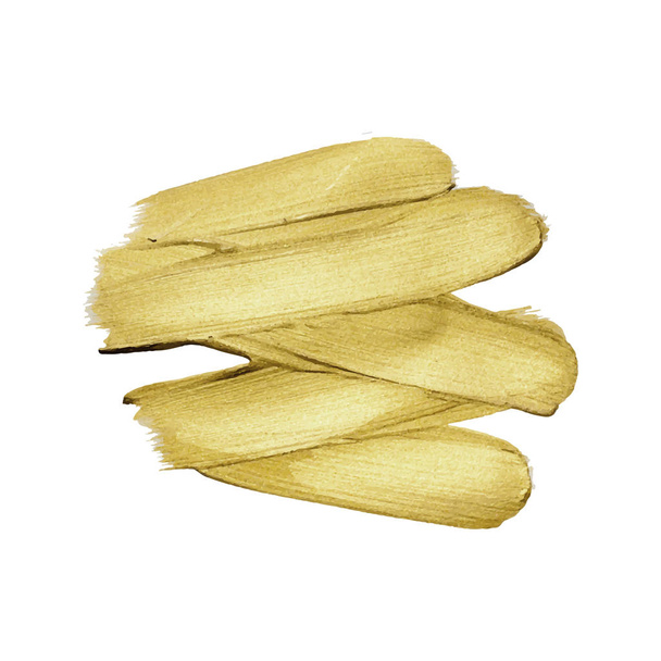 Pennello dorato pennellata su sfondo bianco
 - Vettoriali, immagini