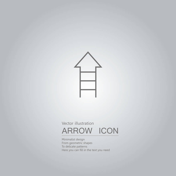 Vector drawn ladder icon. The background is a gray gradient. - Вектор, зображення