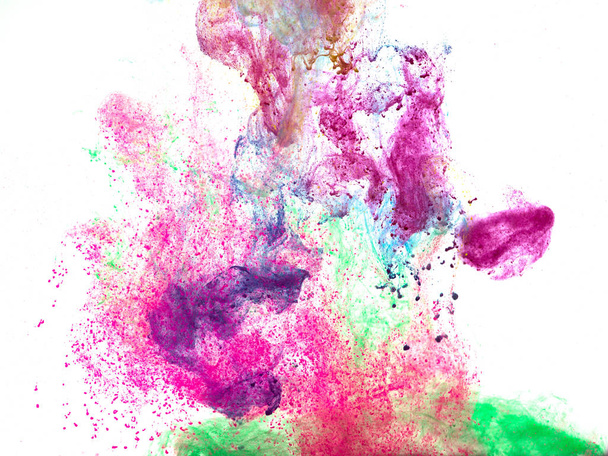 Poster color in water. Abstract background. - Foto, imagen