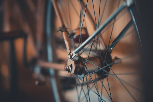 Closeup shot of bicycle wheel - Foto, immagini