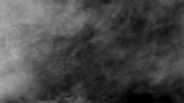 Чудесный крупный план замедленного движения на тумане облака пара белого дыма на темном чёрном фоне
 - Кадры, видео