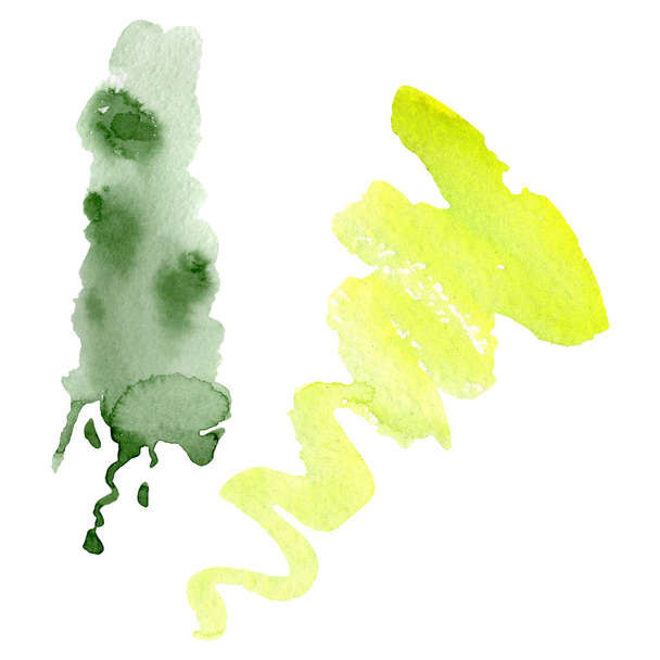 Abstract watercolor paper splash shapes. Watercolor background set. Isolated brush stain illustration element. - Valokuva, kuva