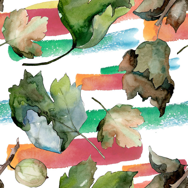 Gooseberry healthy food. Watercolor background illustration set. Seamless background pattern. - Fotoğraf, Görsel