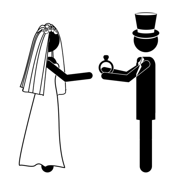 bruiloft ontwerp - Vector, afbeelding