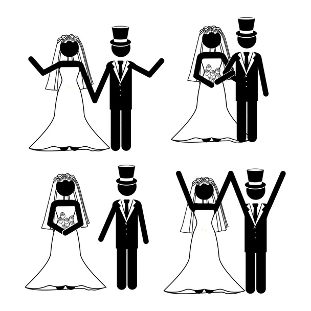 結婚式のデザイン - ベクター画像