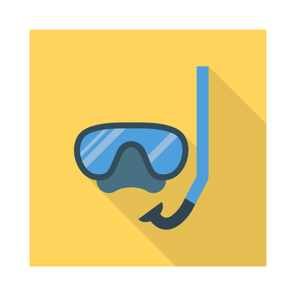 Activity vector flat icon set for mask  ,  snorkel   and  activity   - Vektor, obrázek