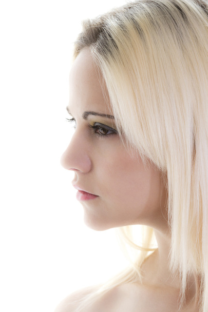 Sexy blonde in profile - Fotoğraf, Görsel