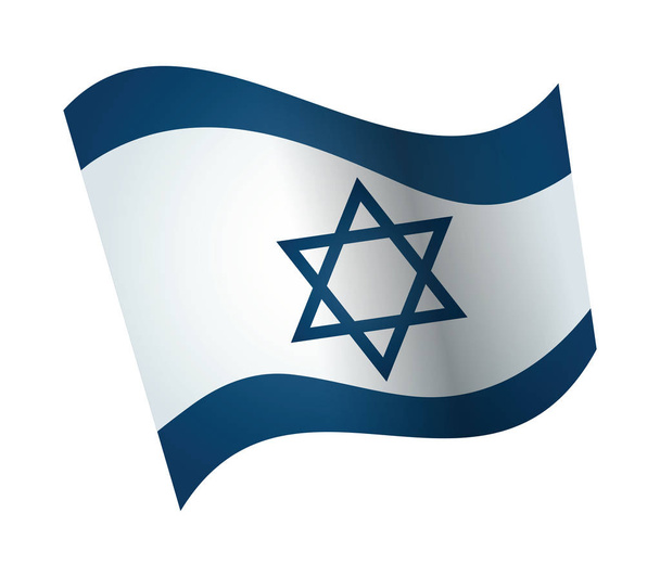Illusztráció: Izrael zászlaja - Vektor, kép