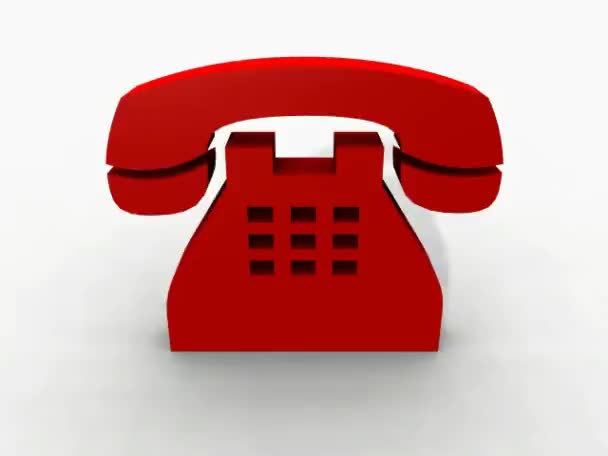 Telefono rosso che si accende su uno sfondo bianco
 - Filmati, video